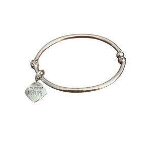 Hallmark Stainless Steel Celebrate Life Starter Bangle Bracelet Clamper 7.5"